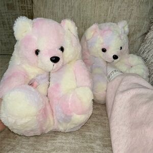 Cozy Pastel Bear Slippers